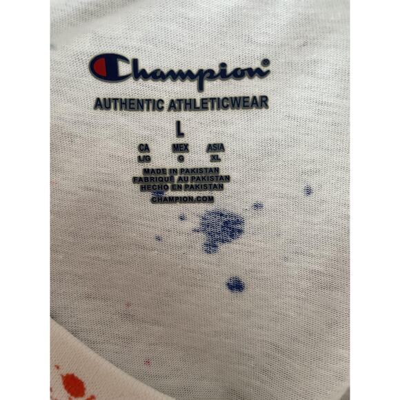 Champion Butler Bulldogs Shirt Womens Large Embroidered Paint Splatter NCAA NEW - Picture 6 of 9